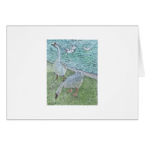 goose family cards by artbynina goose family cards