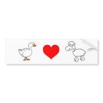 Goose. Love. Sheep. bumper stickers