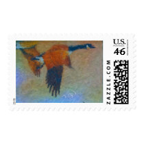 goose painting postage