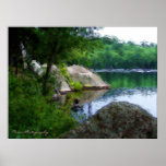 Goose Pond Shoreline - Watercolor Sketch Print