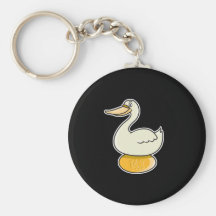 goose with golden egg keychain