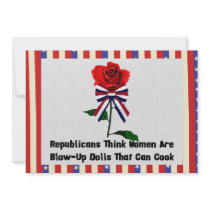 GOP Blow-Up Dolls Personalized Announcements