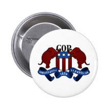 GOP Coat of Arms Pinback Buttons