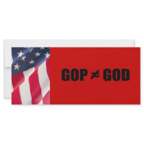 GOP does not equal GOD rack cards