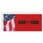 GOP does not equal GOD Rack Card Template