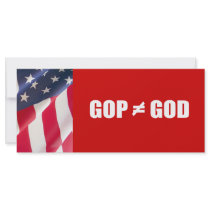 GOP does not equal GOD rack cards