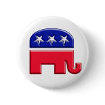 GOP Elephant Logo Pinback Buttons