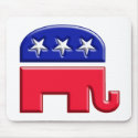 GOP Elephant Logo mousepads by BoogieMonst GOP Elephant Logo mousepads