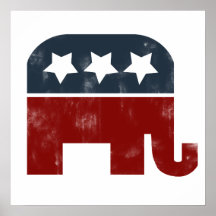 GOP elephant logo Print
