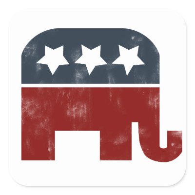 GOP elephant logo Stickers