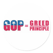GOP = Greed Over Principle Stickers