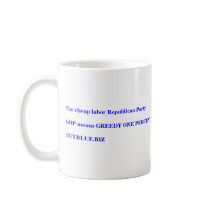 GOP: Greedy One Percent buyblue.biz mugs