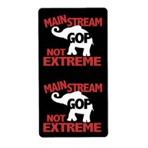 GOP is Mainstream Not Extreme Custom Shipping Label