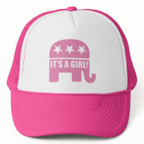 GOP "It's A Girl" Caps Mesh Hats