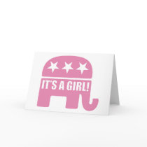 GOP "It's A Girl" Greeting Cards