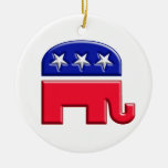 GOP Logo Elephant Christmas Ornament