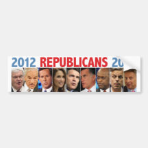 GOP Nine - 2012 Republican Primary Election Bumper Sticker