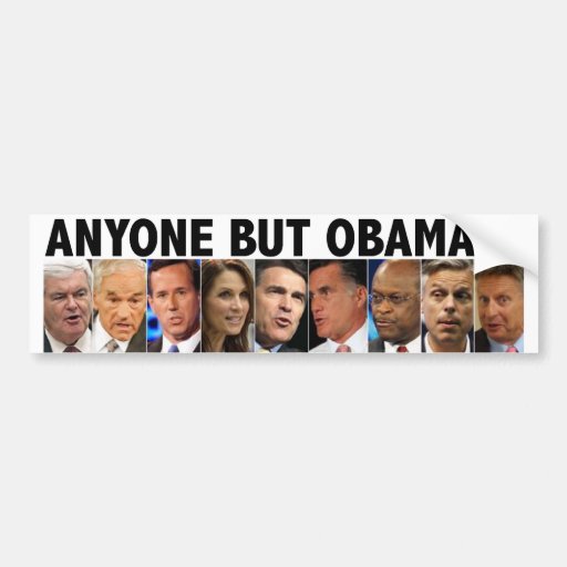 GOP Nine - 2012 Republican Primary Election Bumper Stickers