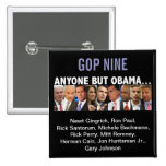 GOP Nine - 2012 Republican Primary Election Button