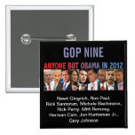 GOP Nine - 2012 Republican Primary Election Pinback Button