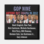 GOP Nine - 2012 Republican Primary Election Fridge Magnets