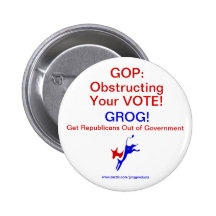GOP Obstructing Vote! Pin/Button