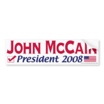 GOP Red McCain Bumper Sticker bumper stickers