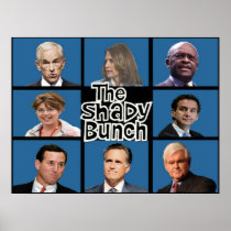 GOP - The Shady Bunch - Paul Romney Palin Bachmann Print
