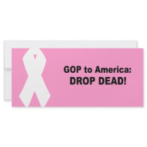 GOP to America - Drop dead rack cards