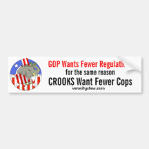 GOP Wants Fewer Regulations Bumper Stickers