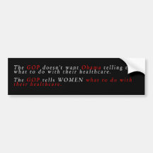 GOP War on Women Bumper Sticker