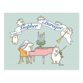 GOPHER BAROQUE postcard by Sandra Boynton