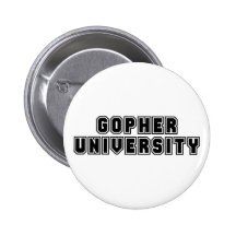 Gopher University Pinback Button