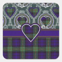 Gordon Scottish tartan Square Sticker