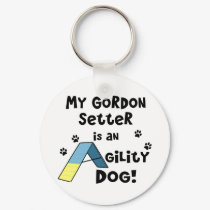 Gordon Setter Agility Dog keychains