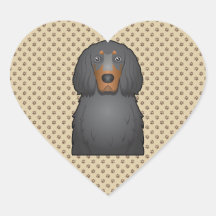 Gordon Setter Cartoon Stickers