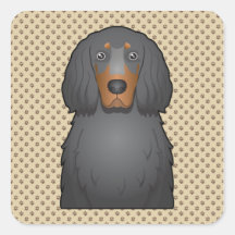 Gordon Setter Cartoon Stickers