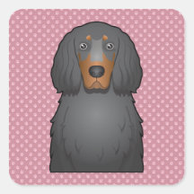 Gordon Setter Cartoon Stickers