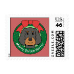 Gordon Setter Christmas postage