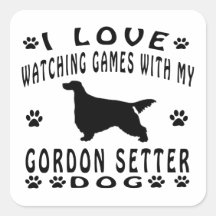 Gordon Setter designs Square Sticker