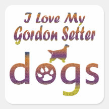 Gordon Setter designs Square Sticker