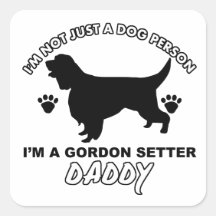 Gordon setter Dog Daddy Sticker