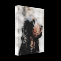 Gordon Setter Grunge Wrapped Canvas Print canvas prints