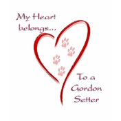 Gordon Setter Heart Belongs Shirts