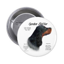 Gordon Setter History Design Pin