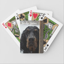 Gordon Setter in Winter Playing Cards playing cards