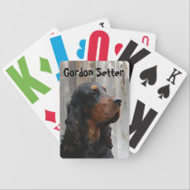 Gordon Setter Painting Playing Cards playing cards