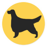 Gordon Setter Silhouette Round Stickers