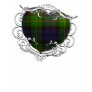Gordon Tartan Heart
