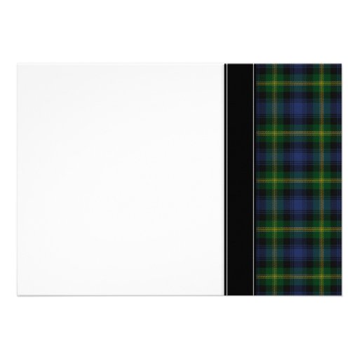 Gordon Tartan Wedding Invitation